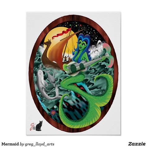 Mermaid Poster | Zazzle | Mermaid poster, Art, Fantasy theme