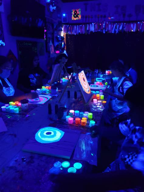 Glow In The Dark Canvas Paint Party Ages 8 & Up | Art Barn ATX