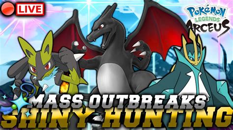 LIVE LEGENDS ARCEUS SHINY HUNTING MASS OUTBREAKS With The SHINY CHARM