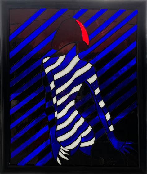 Stained Glass Naked Woman Modern Glass Art Panel Naked Girl Home
