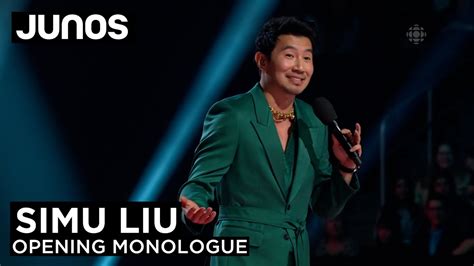 Simu Liu Monologue With Photograph Parody 2023 Juno Awards Youtube