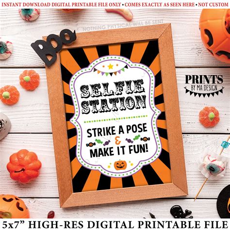 Halloween Selfie Station Sign Carnival Theme Halloween Party Circus