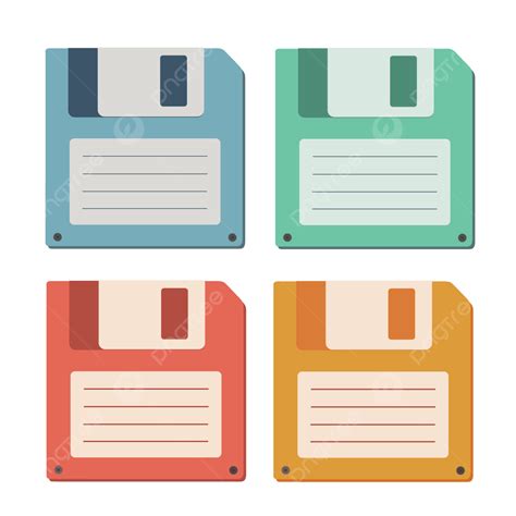 Vintage Floppy Disks Retro Old Electronics PNG And Vector With