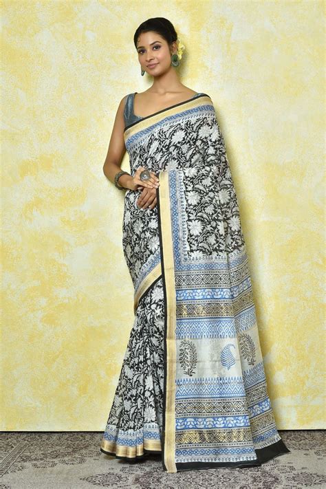 Buy Nazaakat By Samara Singh Multi Color Pure Maheshwari Silk Baroque