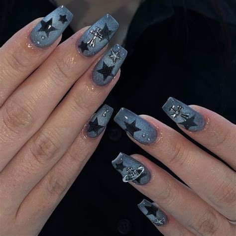 Pin By Kayla D On Nails Grunge Nails Goth Nails Swag Nails