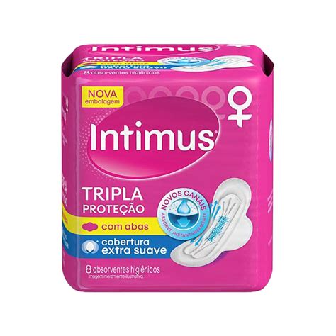 Absorvente Intimus Gel Normal Suave C Abas C Supermercado