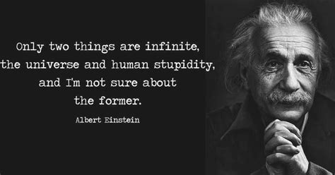 Only Two Things Are Infinite The Universe And Human Stupidity Stupid