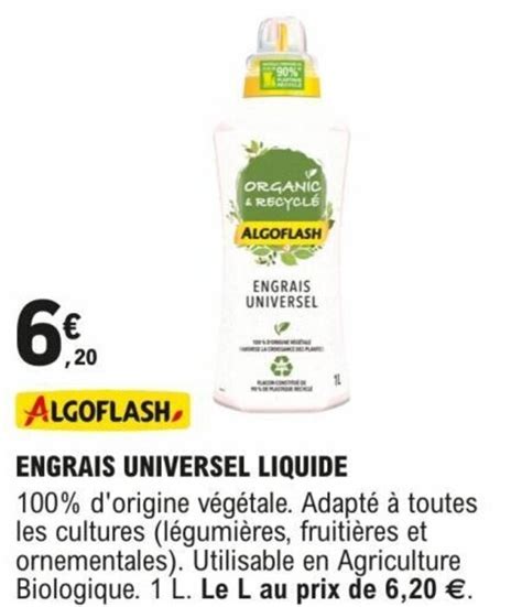 Promo ENGRAIS UNIVERSEL LIQUIDE Chez E Leclerc Brico