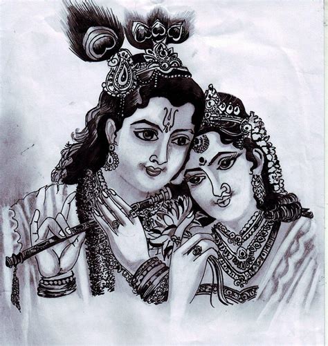 Pencil Drawing Krishna And Radha - pencildrawing2019