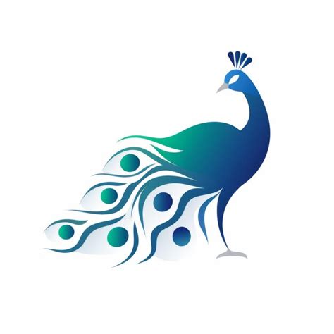 Premium AI Image | Minimalistic Peacock Logo Design Vector Illustration