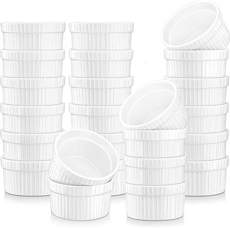 MALACASA Series Ramekin Dish 24 Piezas Mini Cuencos Y Platos De