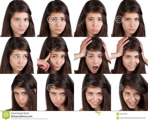 Different Facial Expressions Girl Stock Photos, Images, & Pictures ...