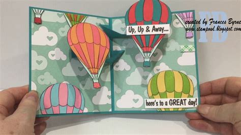 Hot Air Balloon Pop Up Card Youtube