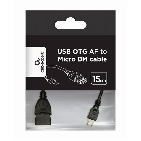Gembird USB cable with micro USB connector female to male length 0.15m ...