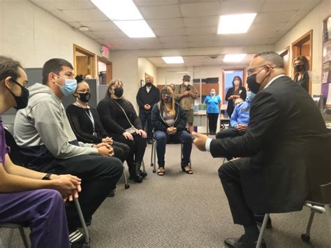 Education secretary’s Midwest tour stops at Saginaw Chippewa Tribal College