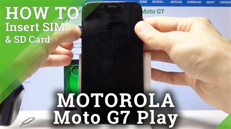 How To Insert SIM SD Card In Motorola Moto G7 Play Nano Sim Micro