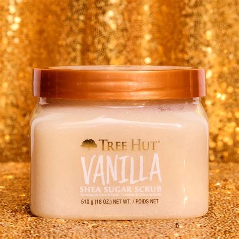 Tree Hut Body Scrub Shea Sugar Hydrating Exfoliator For Softer Smoother Skin Vanilla 18 Oz