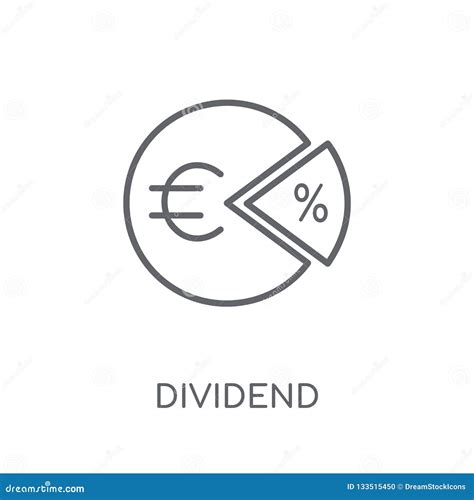 Dividend Linear Icon Modern Outline Dividend Logo Concept On Wh Stock