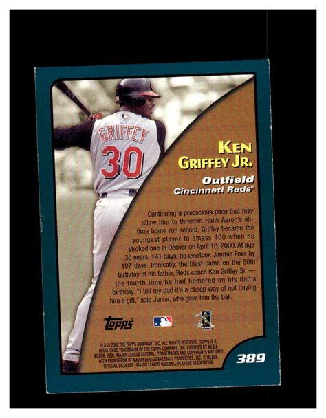 2001 Topps Season Highlights Home Team Advantage 389 Ken Griffey Jr