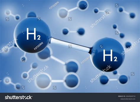 H2 Molecule Hydrogen Cell Structure H2 Stock Illustration 2263934733