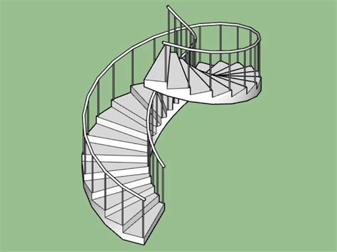 Spiral staircase in 3d sketchup. in SKP | CAD (617.63 KB) | Bibliocad