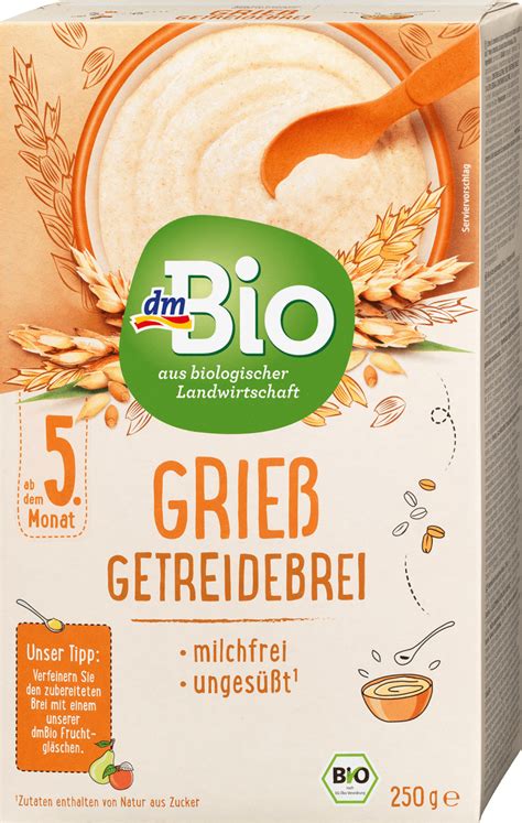 Dmbio Getreidebrei Grie Ab Dem Monat G Dauerhaft G Nstig