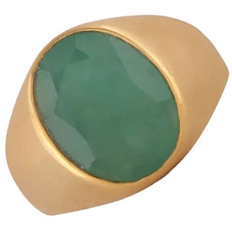 Emerald Panna Panchdhatu Ring Lab Certified Adjustable Ring