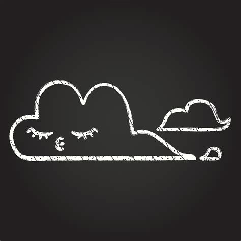 Drifting Clouds Chalk Drawing 13110862 Vector Art at Vecteezy