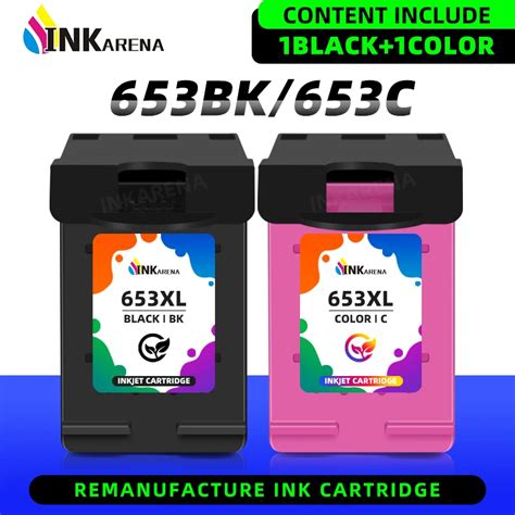 Inkarena Cartucho De Tinta Para Impresora Recambio De Tinta Para HP 653