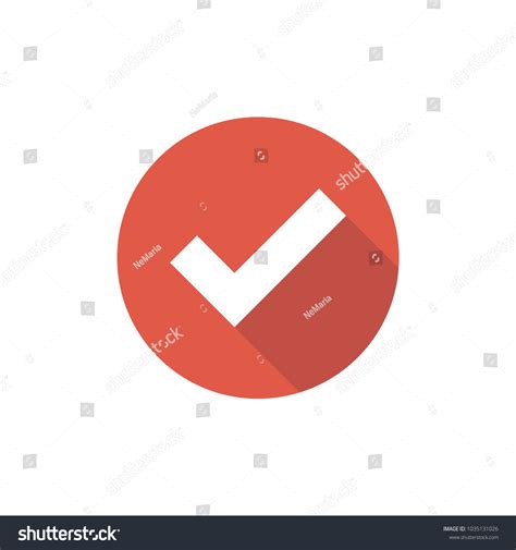 Check Mark Valid Seal Icon White Stock Vector Royalty Free