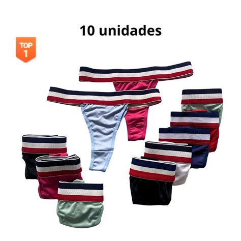 Kit Calcinha Fio Dental Sexy Lingerie Forro Algod O Feminino Shopee Brasil