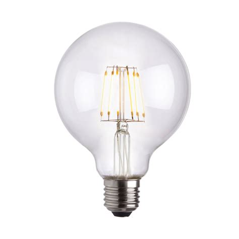 Clear W E Led Filament Globe Bulb Clear Filament Globe Bulb