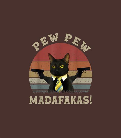 Cat Vintage Pewpewpew Madafakas Cat Crazy Pew Vintage Digital Art By