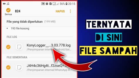 Cara Menghapus File Sampah Di Hp Samsung Youtube