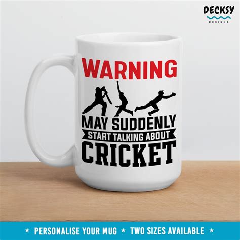 Cricket Mug Personalised Cricket Player T Cricketer Birthday T