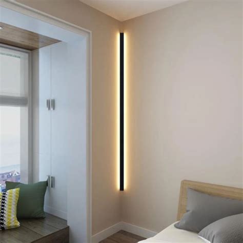 Orren Ellis Minimalist Linear Wall Lamp Black Plug Reviews