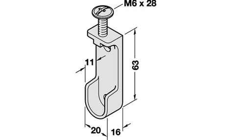 SUPPORT TRINGLE PENDERIE SOUS ETAGERE AVEC VIS