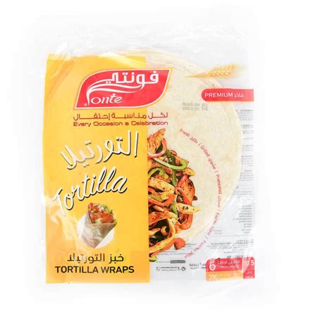 سعر ومواصفات فونتي خبز تورتيلا × 6 حبات من Carrefourksa فى السعودية