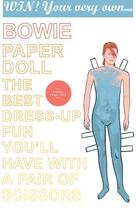 Win David Bowie Paper Doll Paper Dolls David Bowie Bowie