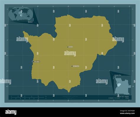 Cuanza Sul Province Of Angola Solid Color Shape Locations And Names