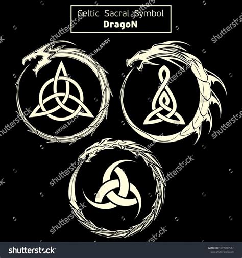 Set Three Vector Sacral Celtic Symbols Stock Vector (Royalty Free ...