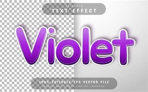 Effet De Texte Violet Modifiable Vecteur Premium