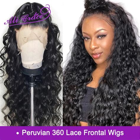 Ali Grace Glueless 360 Lace Frontal Wigs Peruvian Loose Wave Human Hair