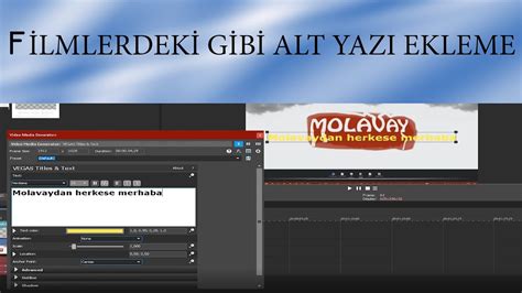 SONY VEGAS PRO VİDEOLARA ALT YAZI NASIL EKLENİR YouTube