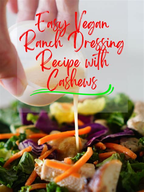 Easy Vegan Ranch Dressing Recipe With Cashews Hastkaari