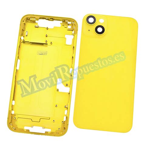 Carcasa Intermedia Con Tapa Trasera Para Iphone Plus Amarillo