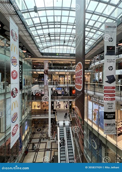 Palladium Praha Shopping Mall in Prague, Czech Republic Editorial Stock