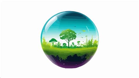 Premium Vector | Earth Sphere Nature Concept