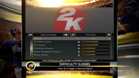 Complete List of New MLB 2K11 Gameplay Sliders - Operation Sports