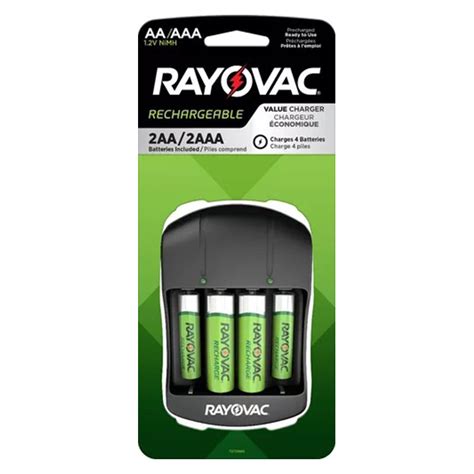 Cargador De Pilas Recargables AA AAA 4Pk Rayovac Texsal Venezuela